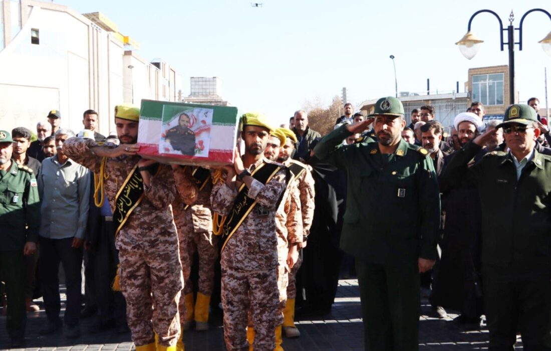 تشییع پیکر مطهر سرهنگ پاسدار شهید محمدرضا بیاضیپور در رفسنجان