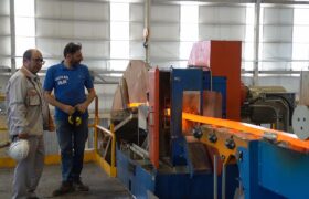 تولید اولین کلاف مفتول کارخانه جدید ریخته‌گری مفتول مجتمع مس سرچشمه رفسنجان