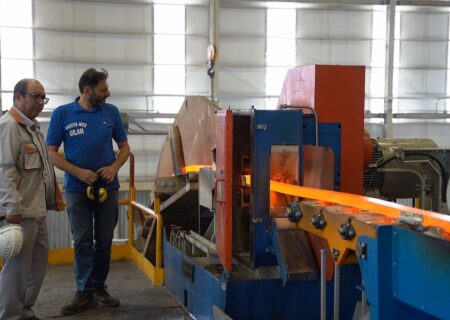 تولید اولین کلاف مفتول کارخانه جدید ریخته‌گری مفتول مجتمع مس سرچشمه رفسنجان